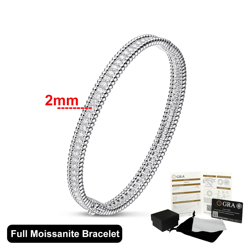 [Women's 2mm Moissanite Tennis Bracelet in 18K Gold Plated]-The Yellow Prime