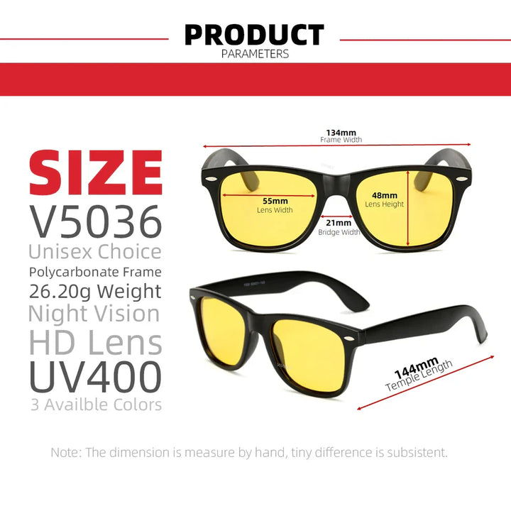 Polarized Night Vision Sunglasses with UV400 Protection for Driving-The Yellow Prime
