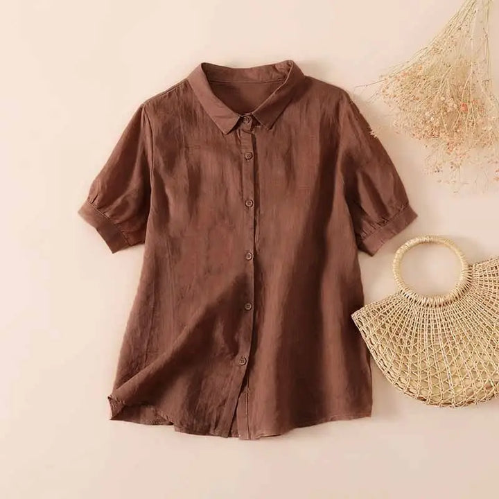 Pamela | Women's Casual Button-Up Shirt-The Yellow Prime