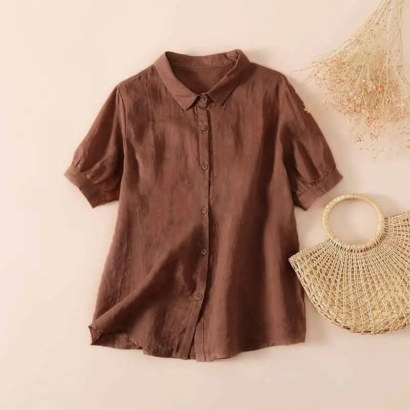 Women's Casual Button-Up Shirt-The Yellow Prime