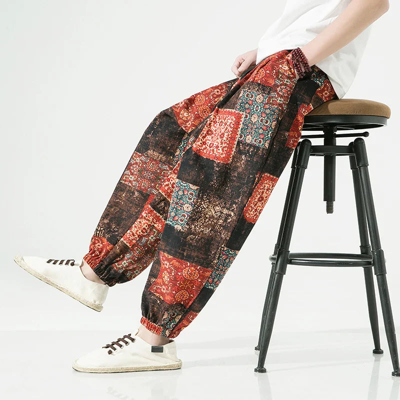 Men's Cotton Patch Joggers - Comfortable and Stylish-The Yellow Prime