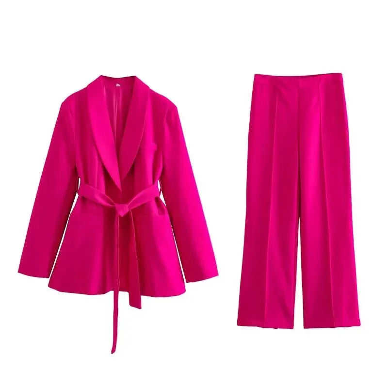 Women's Stylish Blazer Set - Chic Blazer and Pants Combo-The Yellow Prime