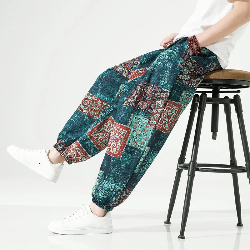 Men's Cotton Patch Joggers - Comfortable and Stylish-The Yellow Prime
