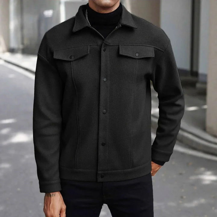 Evan | Men's Wool Button-Up Jacket