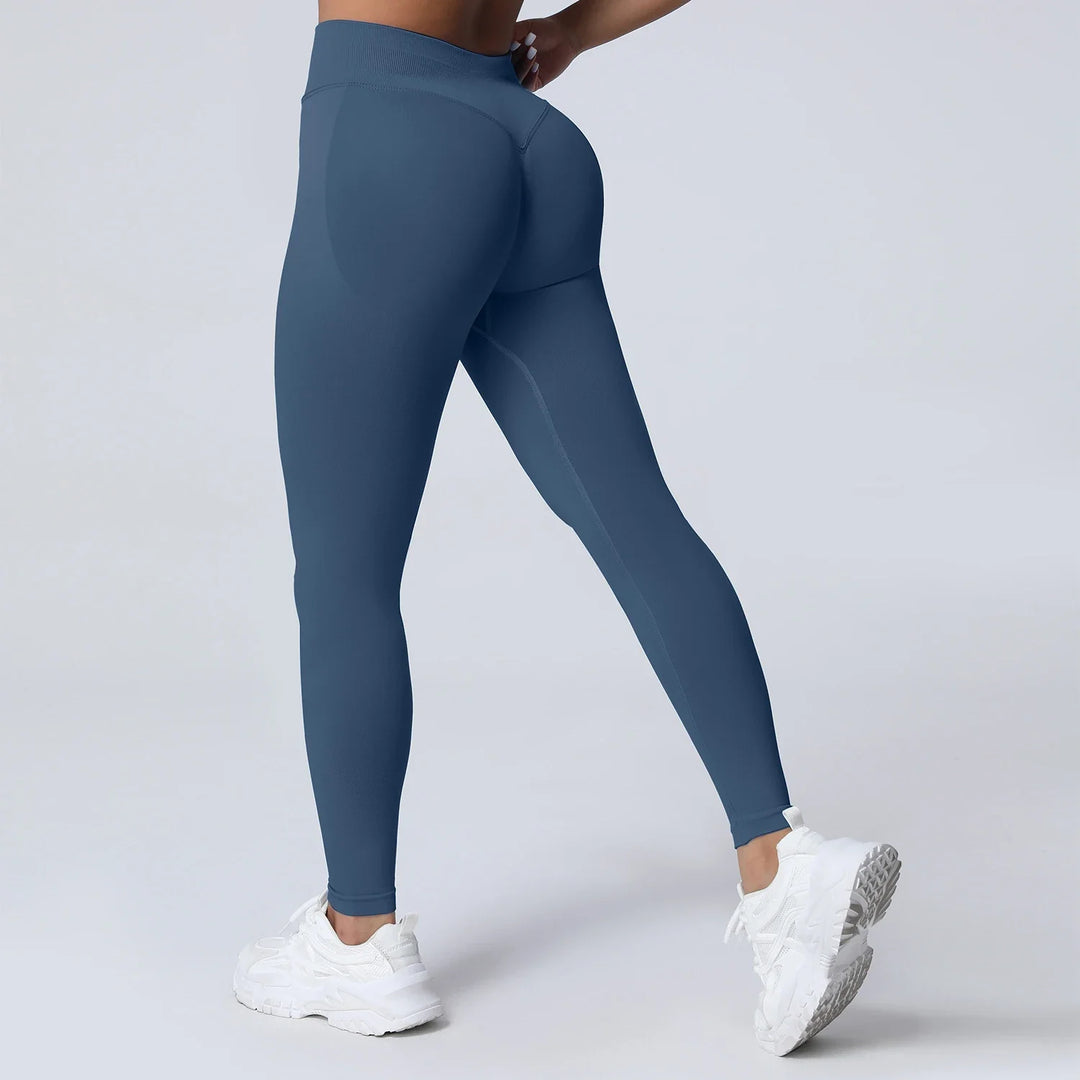 Women's Push-Up Low-Rise Seamless Yoga Leggings for Fitness