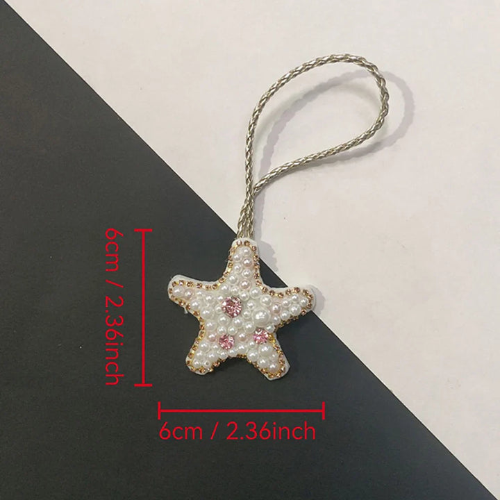 Women's Handmade Sequin Patch Coconut Tree Keyring Bag Pendant-The Yellow Prime