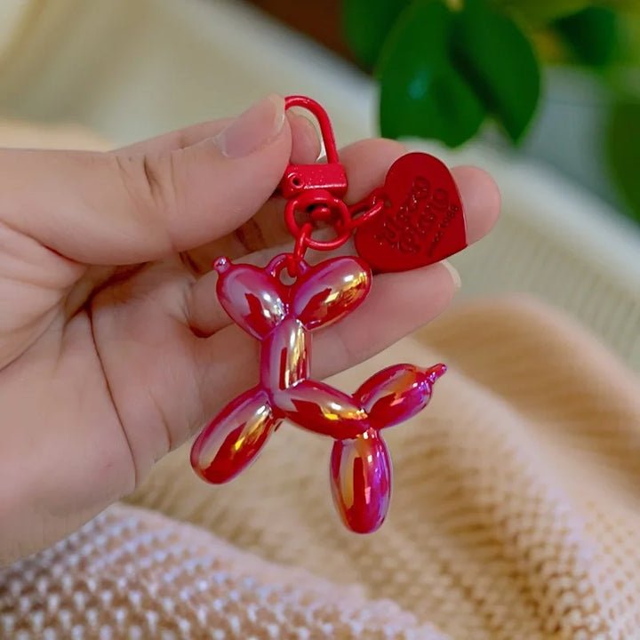 Women's Cute Balloon Dog Keychain Resin Bag Pendant for Fall 2025-The Yellow Prime