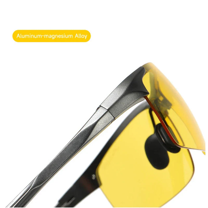 Polarized Night Vision Glasses with Aluminum Frame for Day and Night Driving-The Yellow Prime