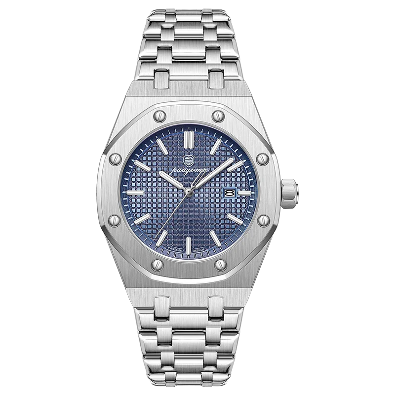 Men's Waterproof Quartz Stainless Steel Business Watch with Date-The Yellow Prime