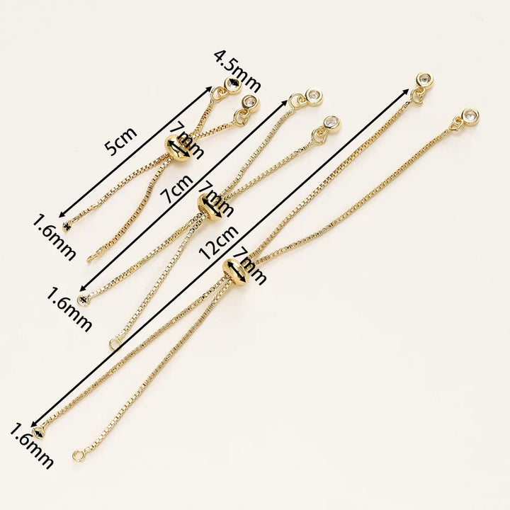 Women's Adjustable Slider Chains for DIY Bracelet Making-The Yellow Prime