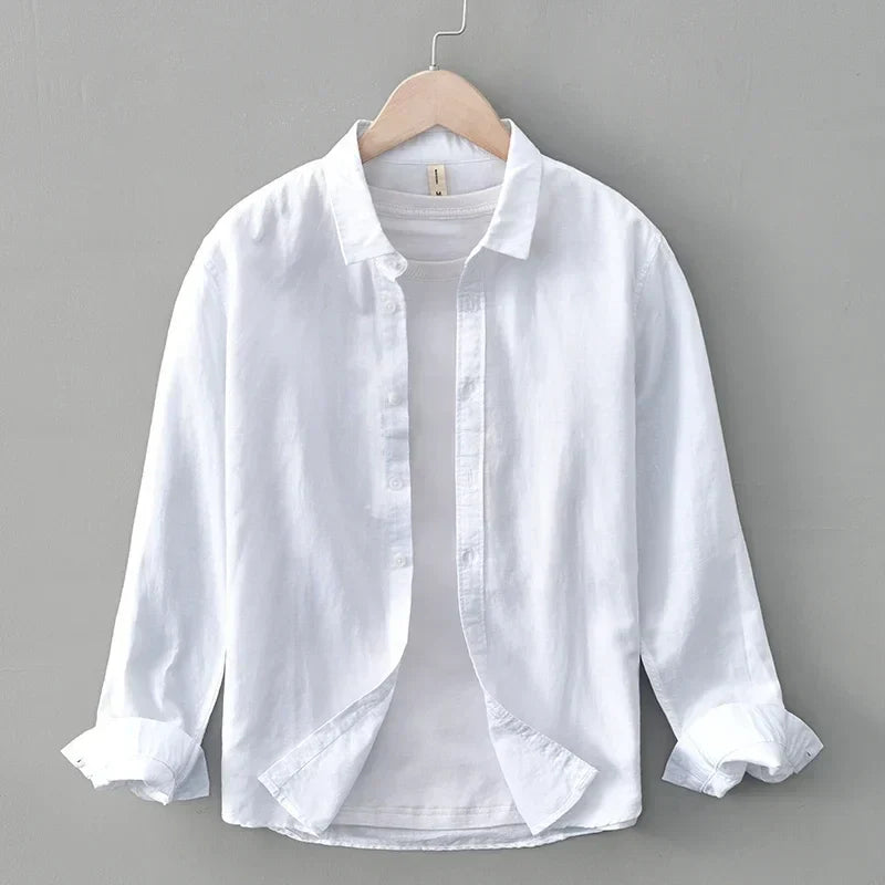Men's High-Quality Linen Shirt-The Yellow Prime