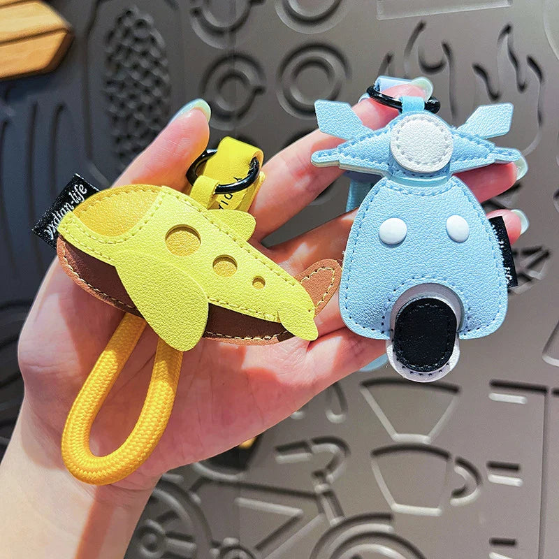 Women's Handmade Leather Keychain Transportation Charm Gift 2025-The Yellow Prime