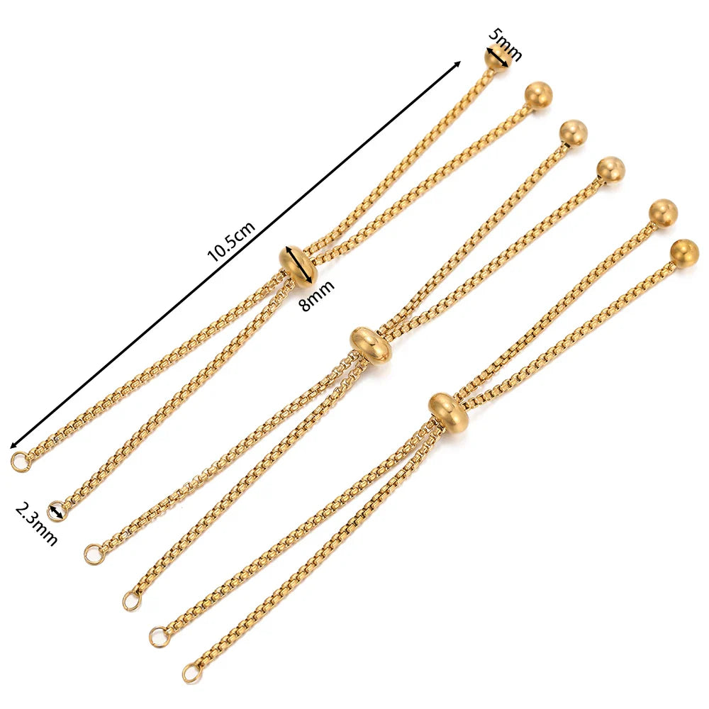 Women's Adjustable Stainless Steel Bracelet Extenders - 3 Pack-The Yellow Prime