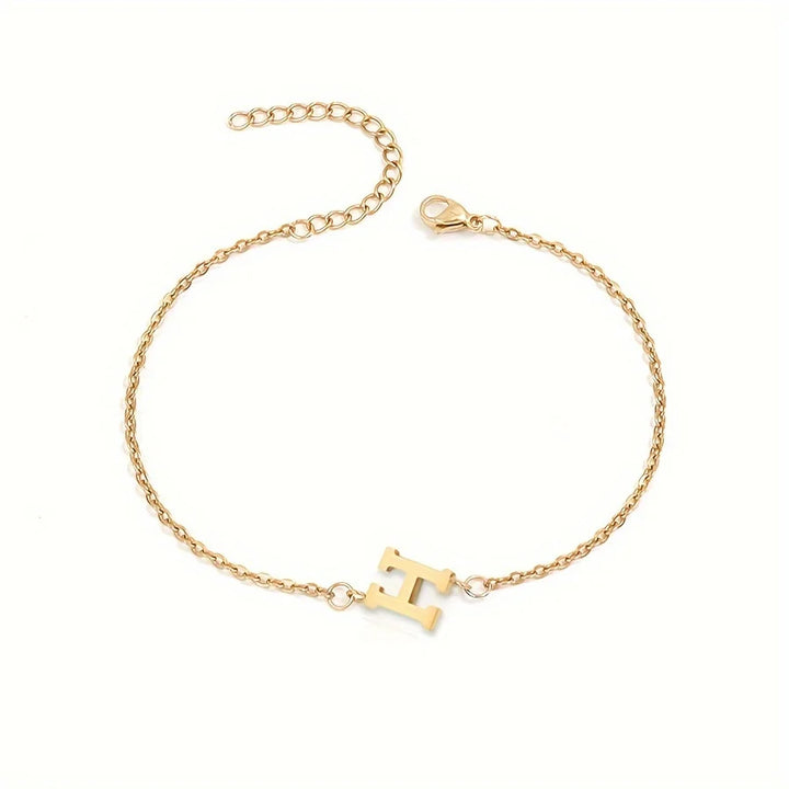 [Women's Minimalist Elegant Initial Letter Bead Bracelet]-The Yellow Prime
