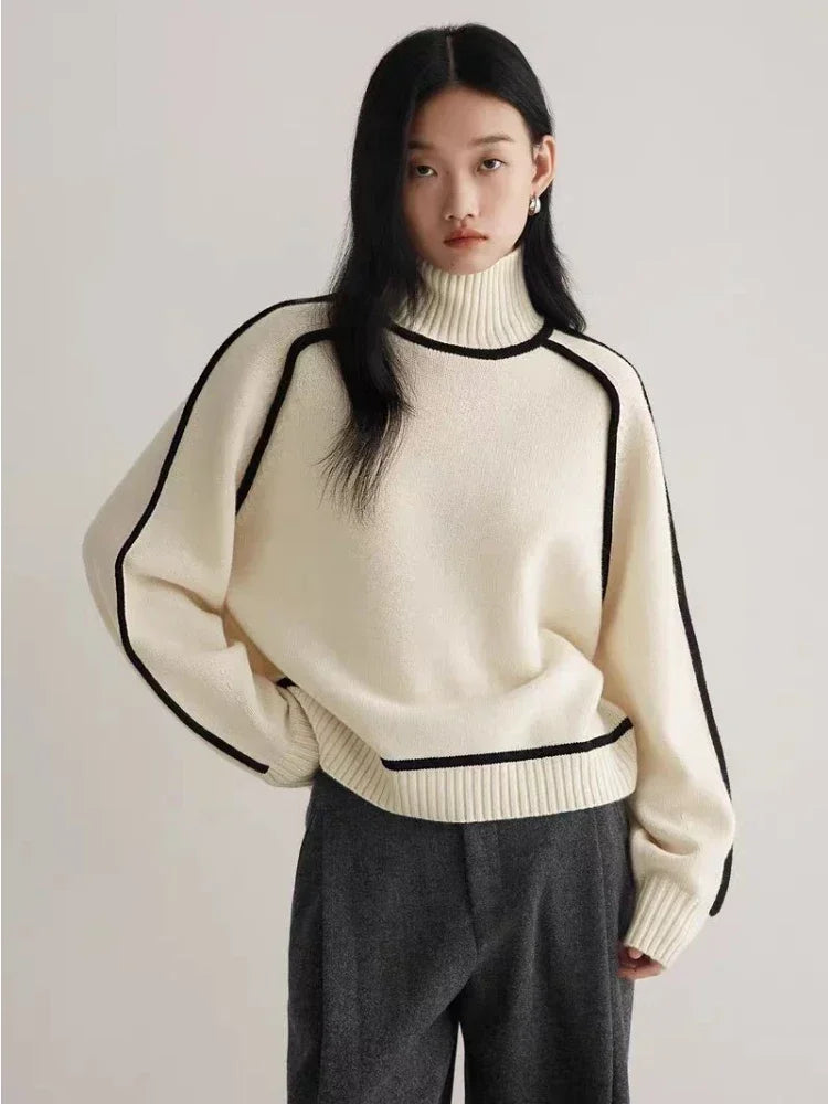 Ariana | Women's Ribbed Turtleneck Knit Sweater
