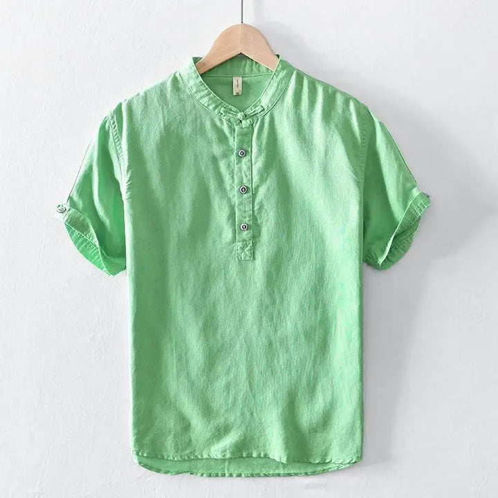 Men's Cotton-Linen Horizon Shirt-The Yellow Prime