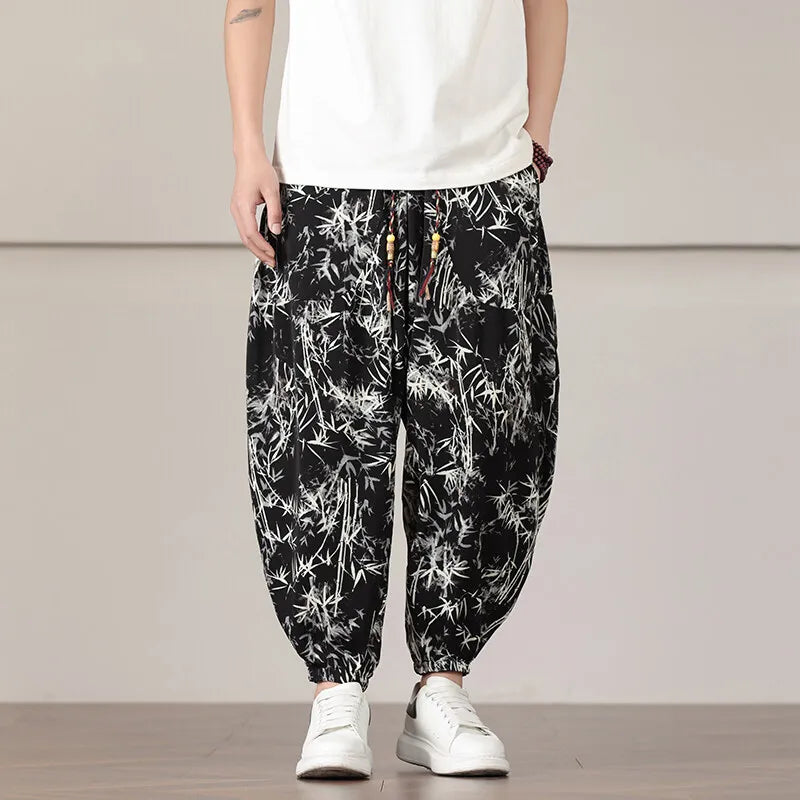 Men's Abstract Joggers - Panarea Style-The Yellow Prime
