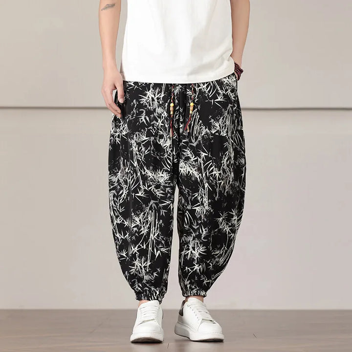 Men's Abstract Joggers - Panarea Style-The Yellow Prime