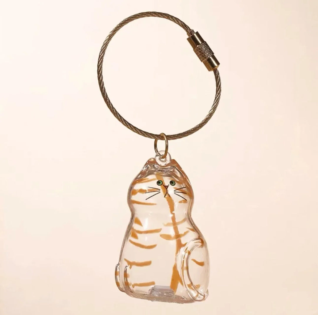 Women's Dog Hair Keepsake Keychain Clear Resin Pendant Charm-The Yellow Prime