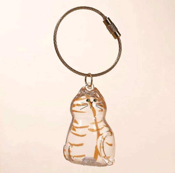 Women's Dog Hair Keepsake Keychain Clear Resin Pendant Charm-The Yellow Prime