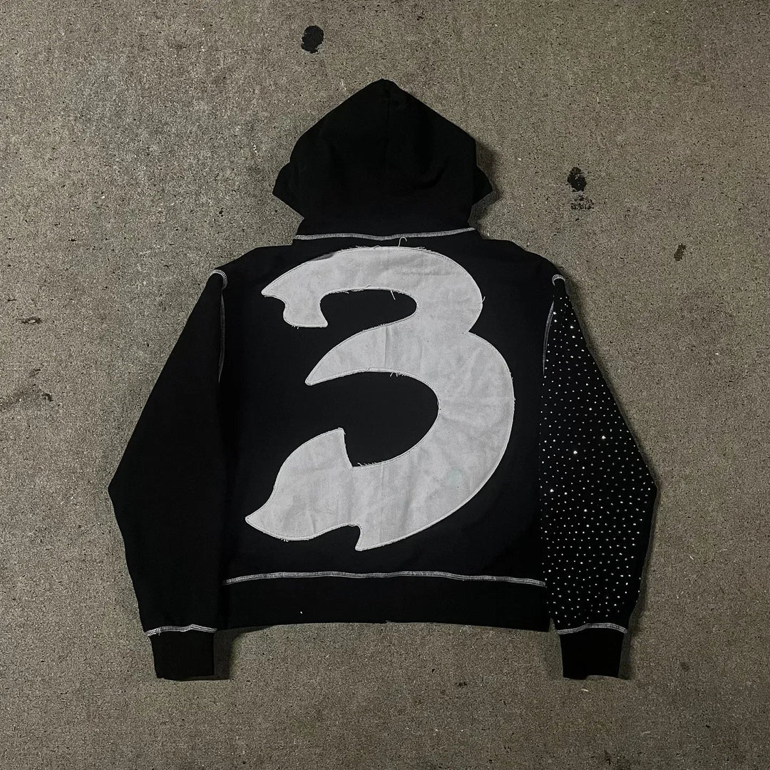 Men's Oversized Relaxed Hoodie - Boxy Patchwork Cotton Design-The Yellow Prime