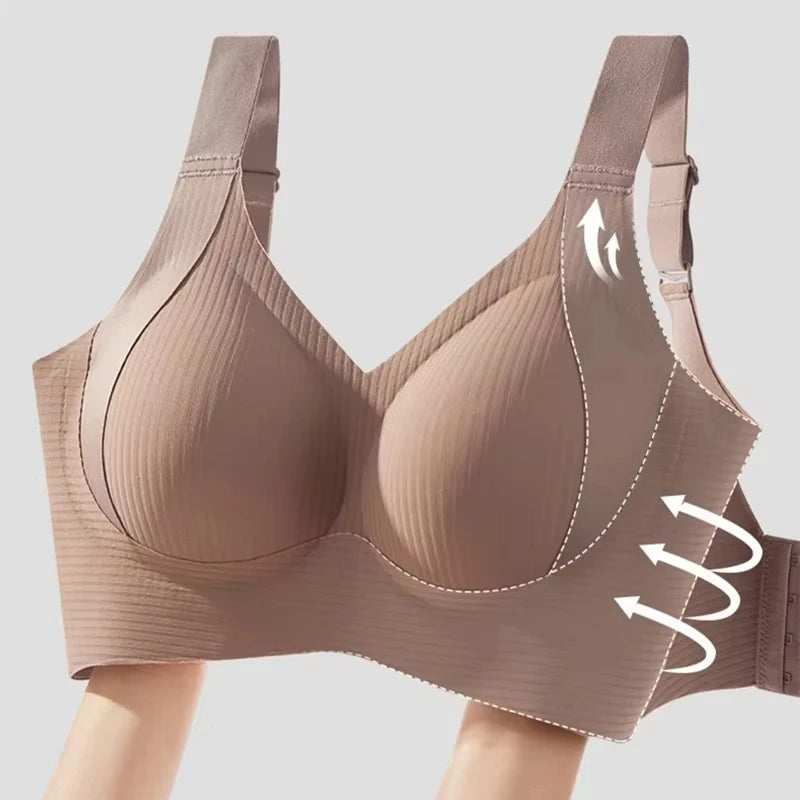 Women's Seamless Thin Style Bra, No Wires, Anti-Sagging Support-The Yellow Prime