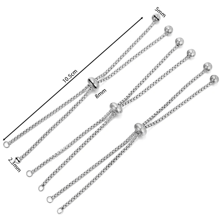 Women's Adjustable Stainless Steel Bracelet Extenders - 3 Pack-The Yellow Prime