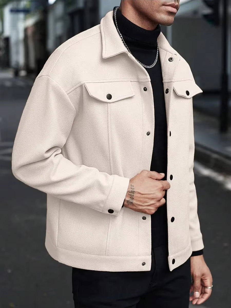 Evan | Men's Wool Button-Up Jacket