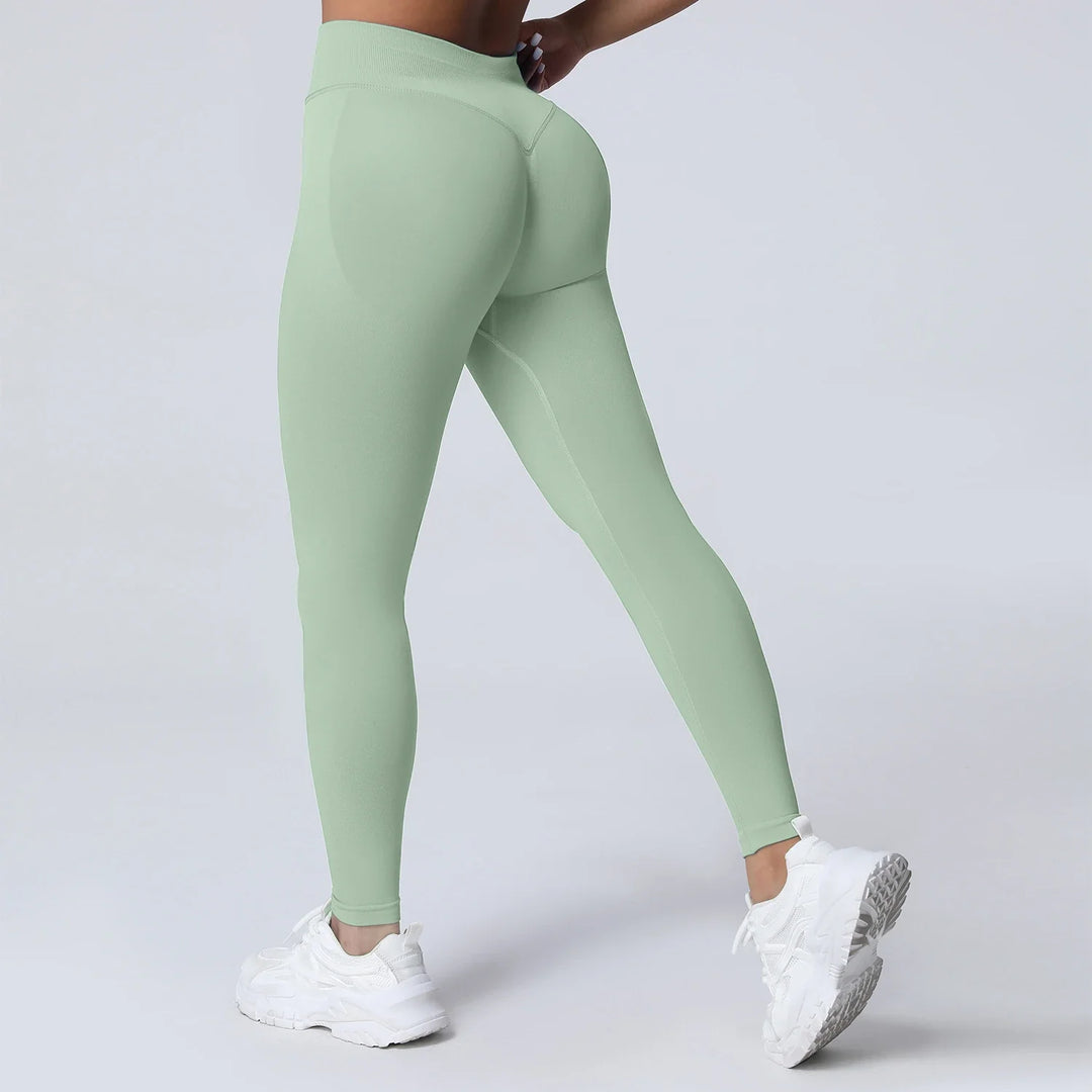 Women's Push-Up Low-Rise Seamless Yoga Leggings for Fitness