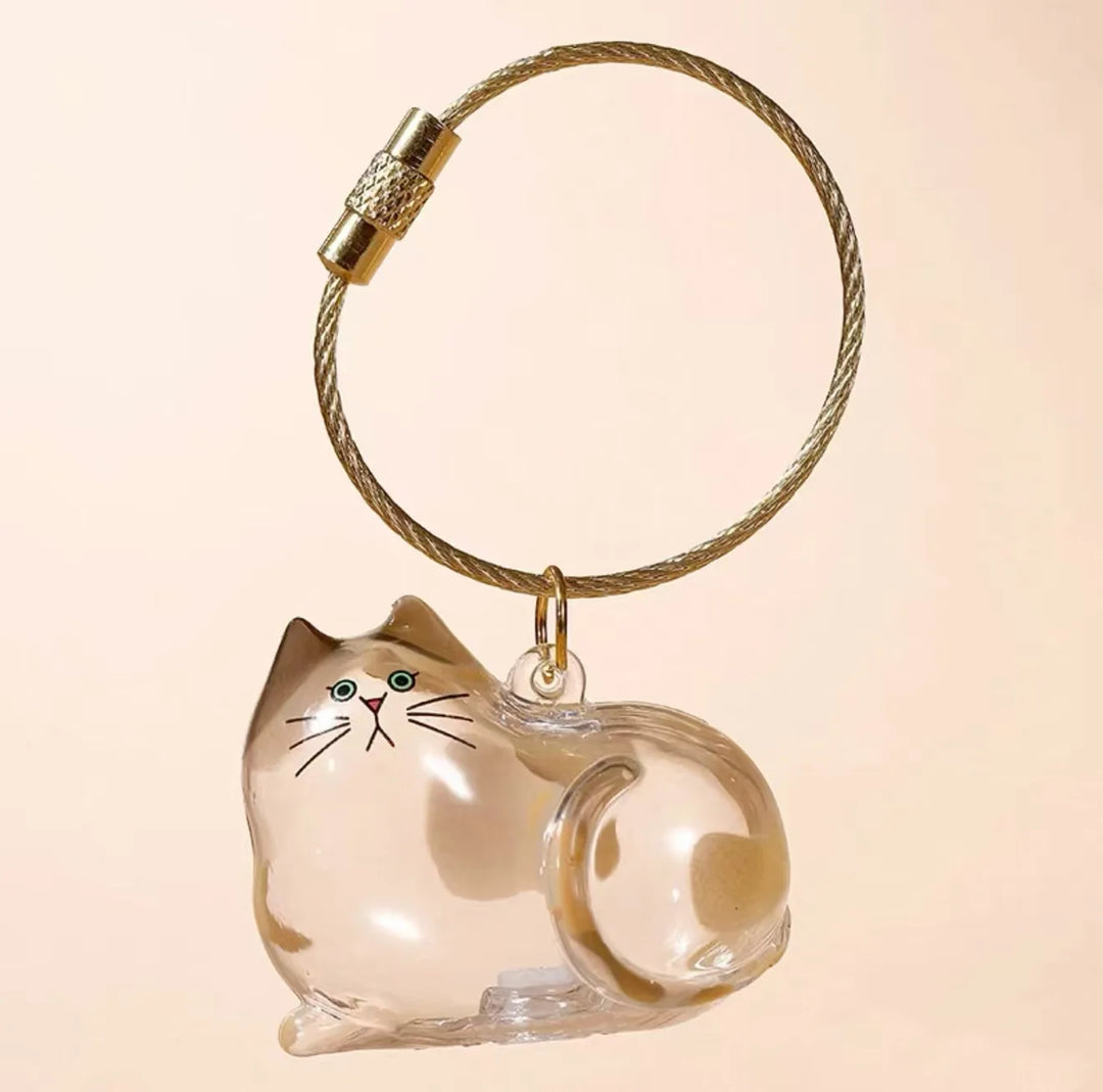 Women's Dog Hair Keepsake Keychain Clear Resin Pendant Charm-The Yellow Prime