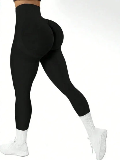 Sömlösa yogaleggings med hög midja och magstöd för kvinnor
