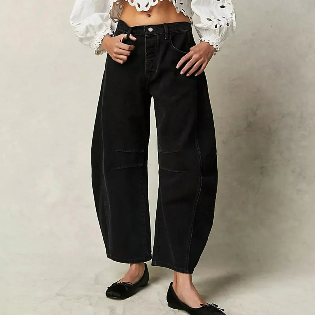 Women's Loose-Fitting Casual Jeans-The Yellow Prime