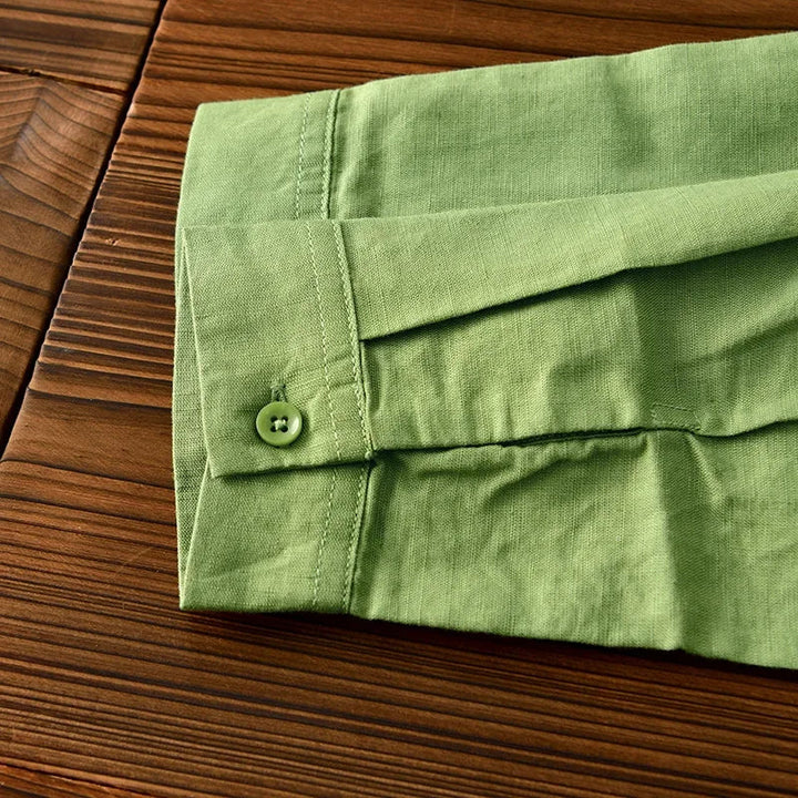 Men's High-Quality Linen Shirt-The Yellow Prime