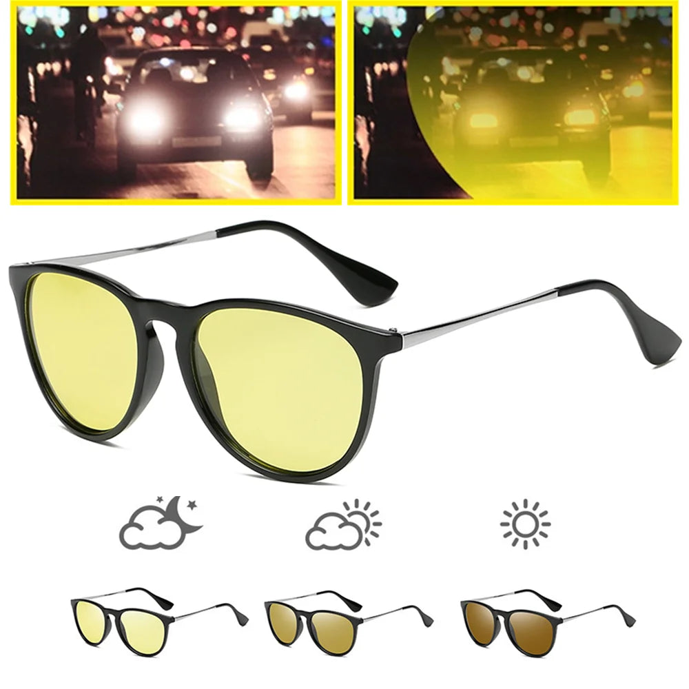 Photochromic Polarized Sunglasses for Night Driving with UV400 Lenses-The Yellow Prime