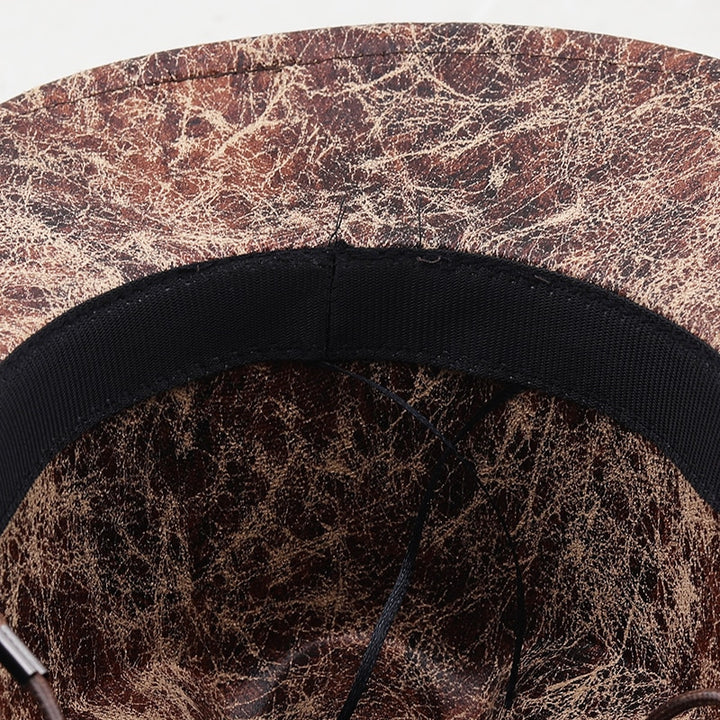 Women's Cowboy Hat with Bone Bead Decoration-The Yellow Prime