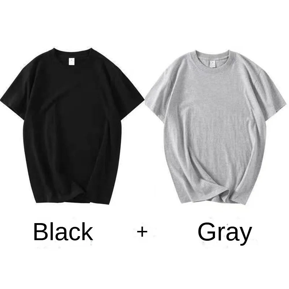 Men's 2PCS 100% Cotton Short Sleeve Casual T-Shirts-The Yellow Prime