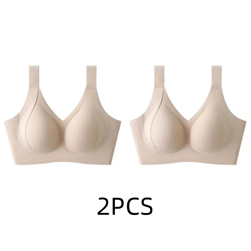 Women's Seamless Thin Style Bra, No Wires, Anti-Sagging Support-The Yellow Prime