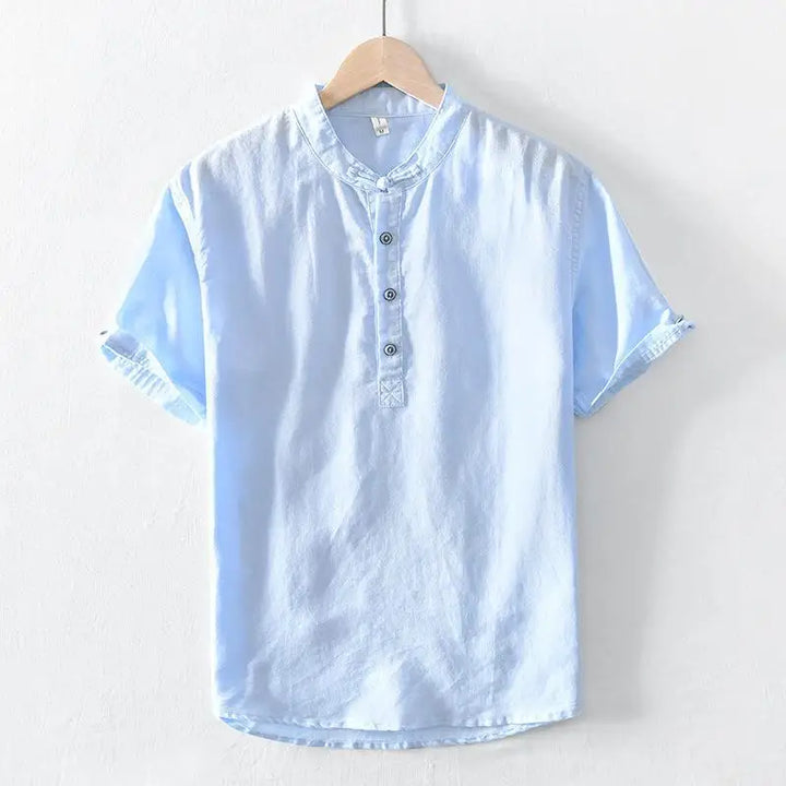 Men's Cotton-Linen Horizon Shirt-The Yellow Prime