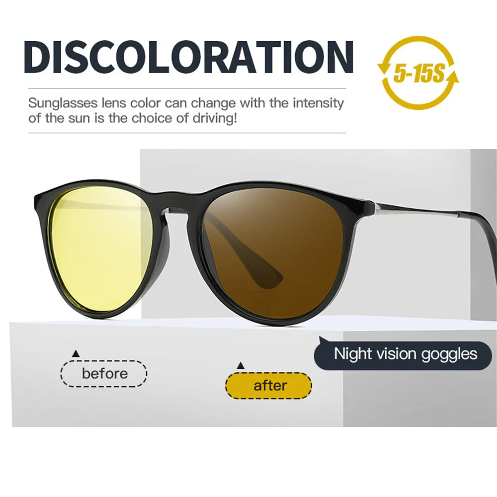 Photochromic Polarized Sunglasses for Night Driving with UV400 Lenses-The Yellow Prime