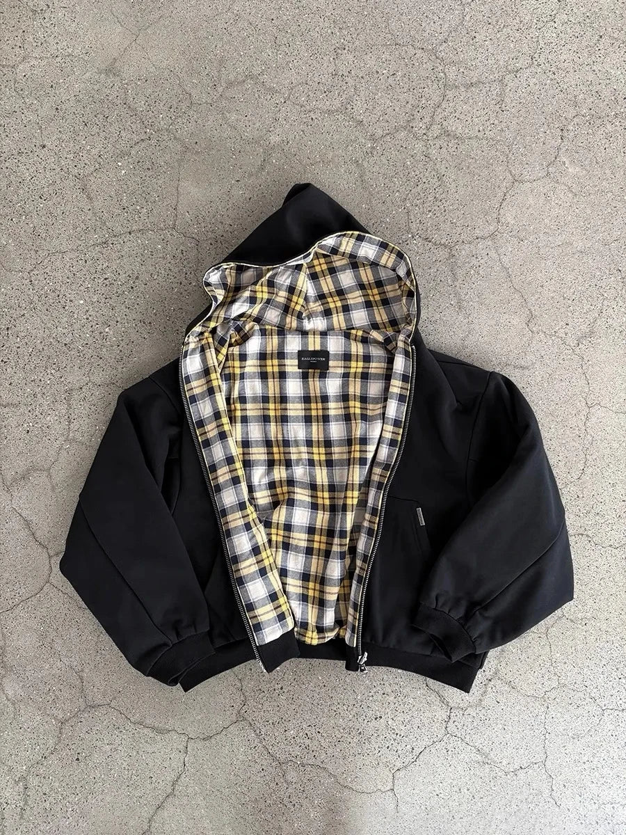 Men's Oversized Cozy Zip Hoodie - Boxy Cut, Cotton Blend-The Yellow Prime