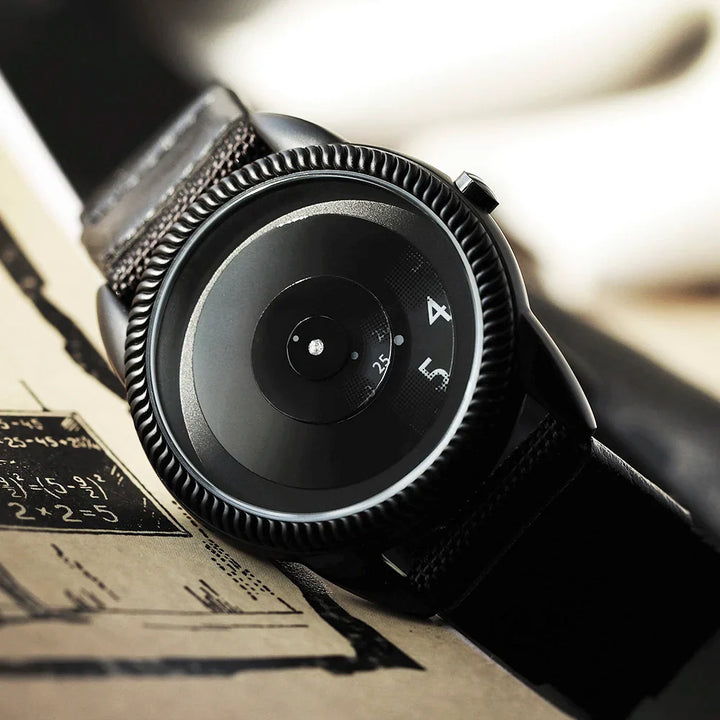 Men's Minimalist Quartz Watch with Canvas Strap-The Yellow Prime