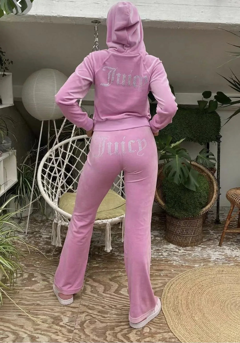 Women's Y2K Hooded Two-Piece Jogging Set for Fall and Winter-The Yellow Prime