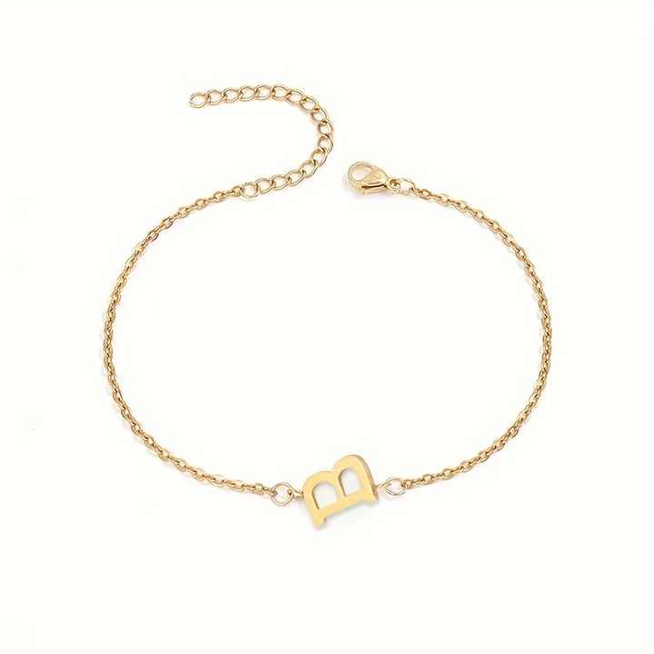 [Women's Minimalist Elegant Initial Letter Bead Bracelet]-The Yellow Prime