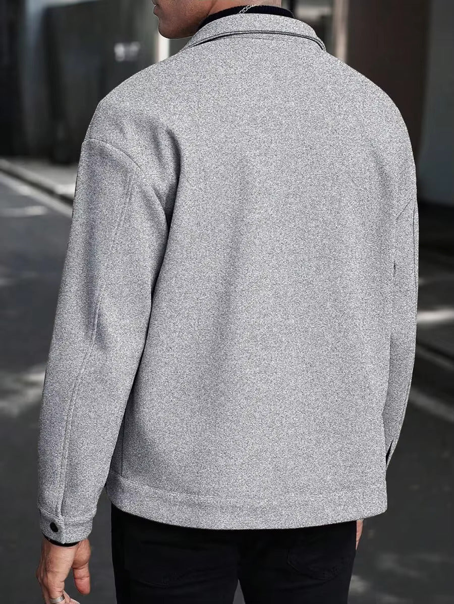 Evan | Men's Wool Button-Up Jacket