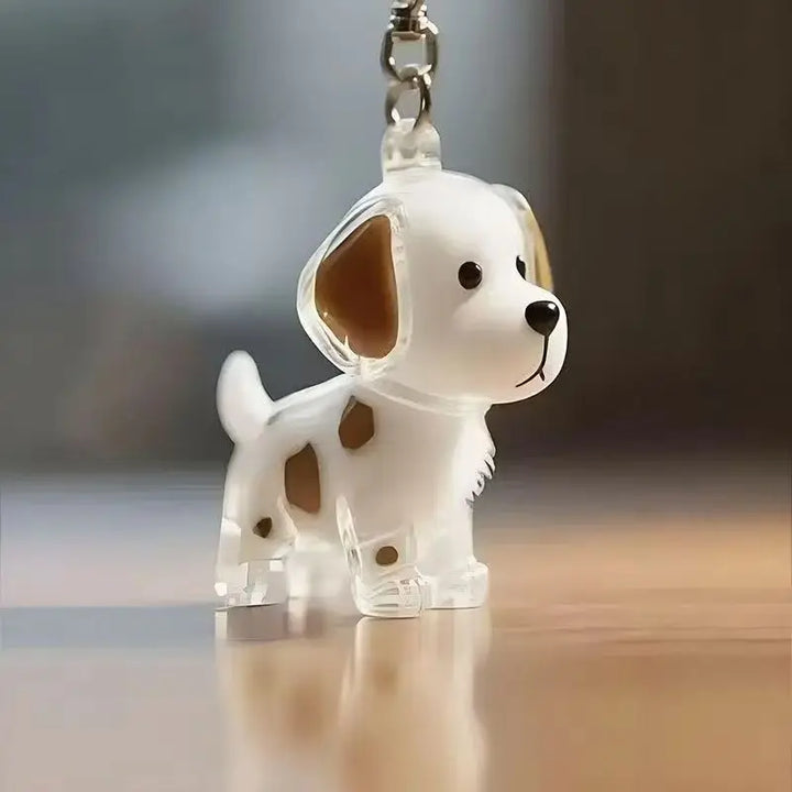 Women's Dog Hair Keepsake Keychain Clear Resin Pendant Charm-The Yellow Prime