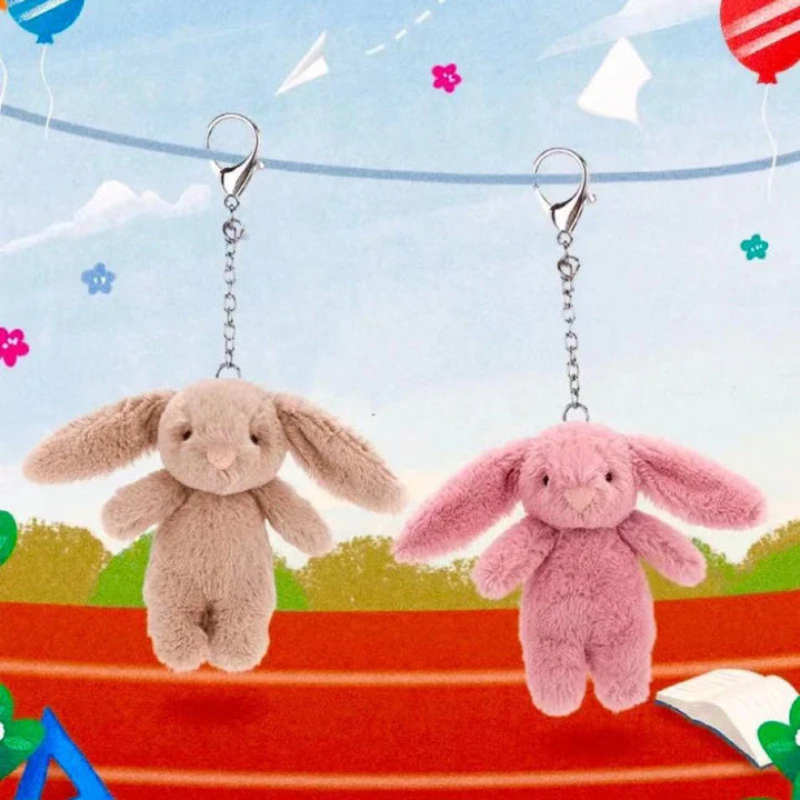Women's Cute Bunny Plush Keychain Soft Bag Charm Gift-The Yellow Prime