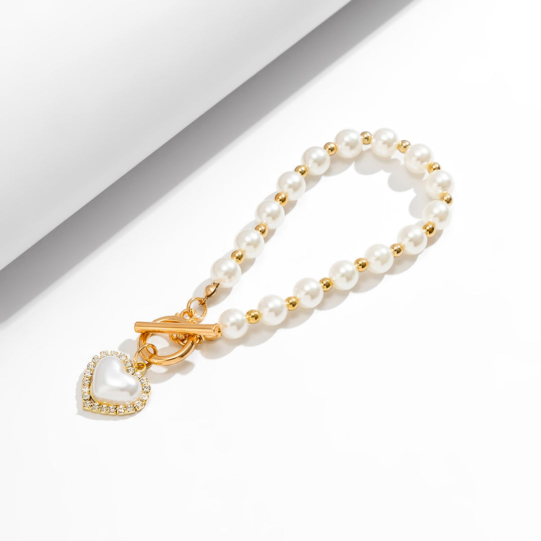 Elegant Bracelet with Freshwater Pearl Pendant for Women-The Yellow Prime