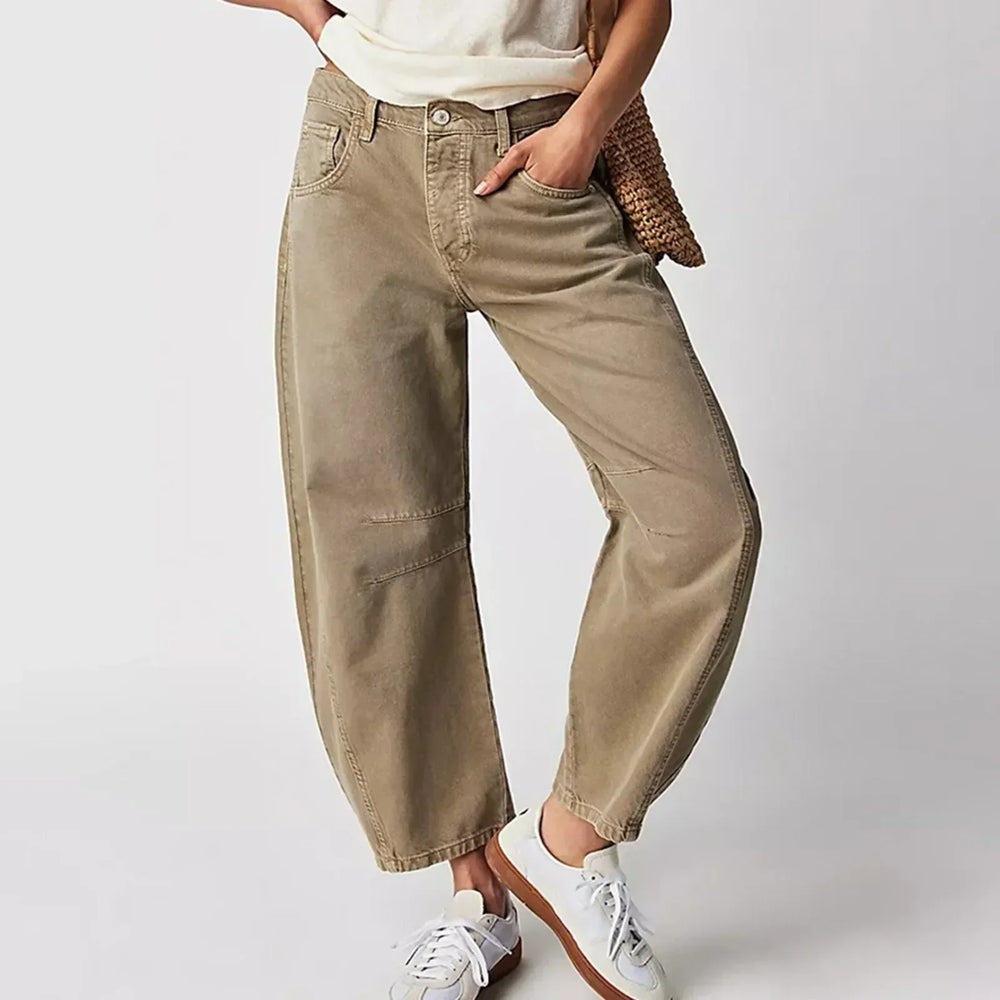 Women's Loose-Fitting Casual Jeans-The Yellow Prime