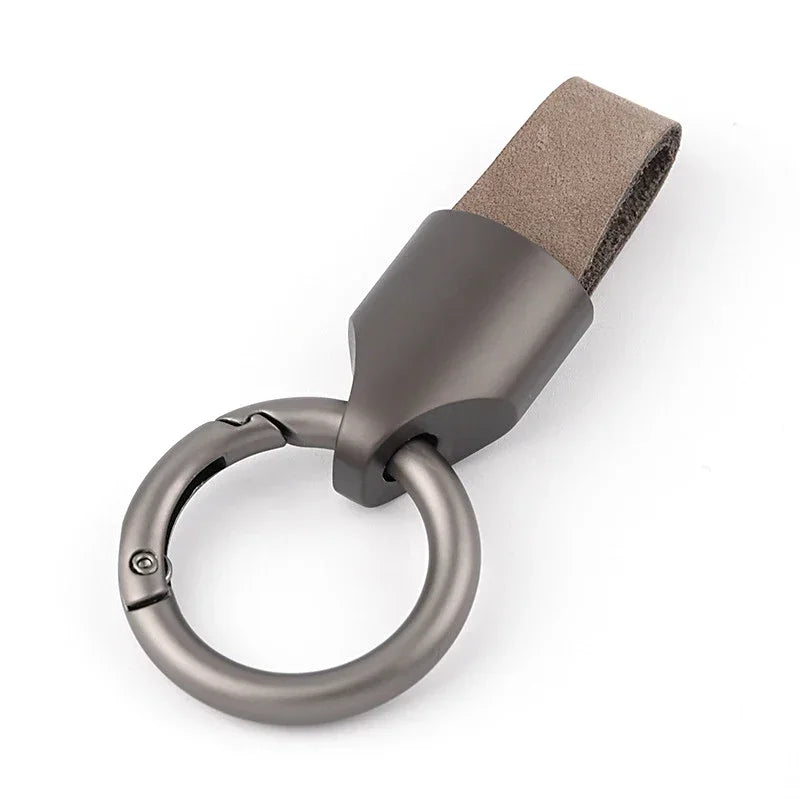 Women's Cowhide Leather Keychain Carabiner Ring for Daily Use-The Yellow Prime