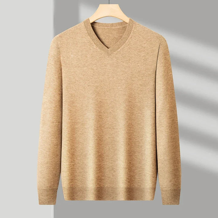 James | Men's Wool V-Neck Sweater
